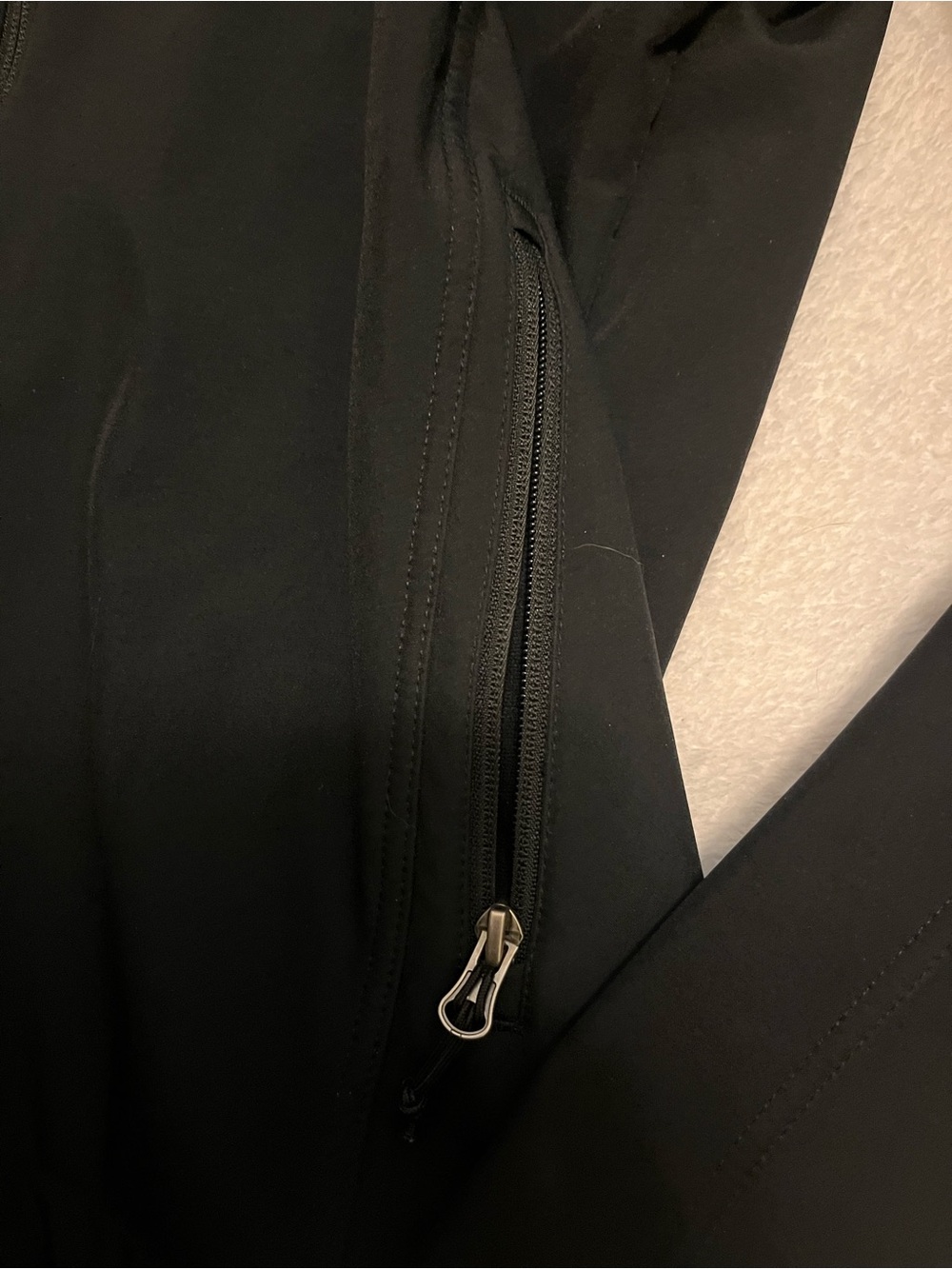 Port Authority Black Softshell Jacket with Yellow Patch - Picture 2 of 6